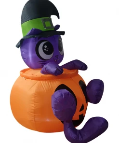 Joiedomi 5ft Cute Halloween Witch Cat In Pumpkin 5 Joiedomi 5ft Cute Halloween Witch Cat In Pumpkin