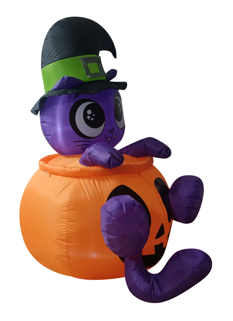 Joiedomi 5ft Cute Halloween Witch Cat In Pumpkin 3 Joiedomi 5ft Cute Halloween Witch Cat In Pumpkin