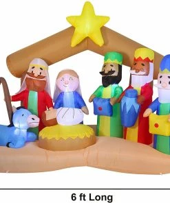 Joiedomi 6ft Inflatable Nativity Of Jesus With Three Wisemen