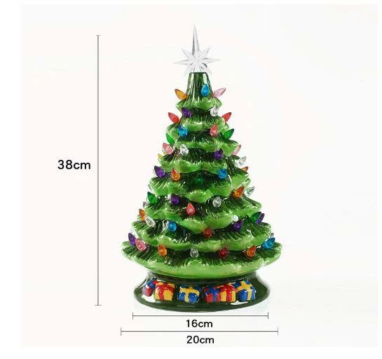 Joiedomi All Holiday Decor 15" Tabletop Prelit Ceramic Christmas Tree With 70 Multicolor Bulbs 4 Joiedomi All Holiday Decor 15" Tabletop Prelit Ceramic Christmas Tree With 70 Multicolor Bulbs