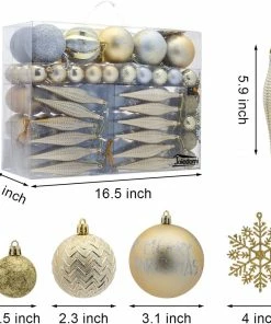 Joiedomi 133 Pcs Christmas Ornaments (Gold&Silver) 9 Joiedomi 133 Pcs Christmas Ornaments (Gold&Silver)