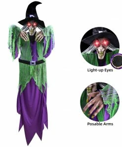 Joiedomi All Holiday Decor Hanging Halloween Witch Decoration