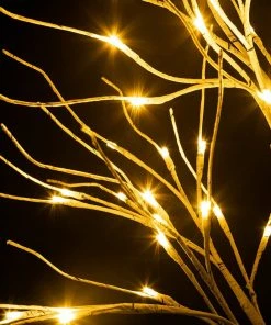 Joiedomi All Holiday Decor 6ft White Birch Tree Decoration With 96 LED Lights