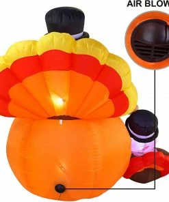 Joiedomi 6ft Thanksgiving Happy Turkey Inflatable 8 Joiedomi 6ft Thanksgiving Happy Turkey Inflatable