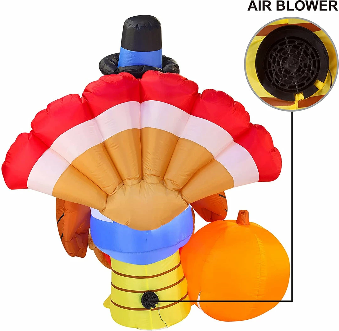 Joiedomi All Holiday Decor 6ft Turkey Carrying Three Pumpkins 3 Joiedomi All Holiday Decor 6ft Turkey Carrying Three Pumpkins