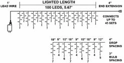 Joiedomi String Lights 3×100 LED Christmas Icicle Lights Warm White 7 Joiedomi String Lights 3×100 LED Christmas Icicle Lights Warm White