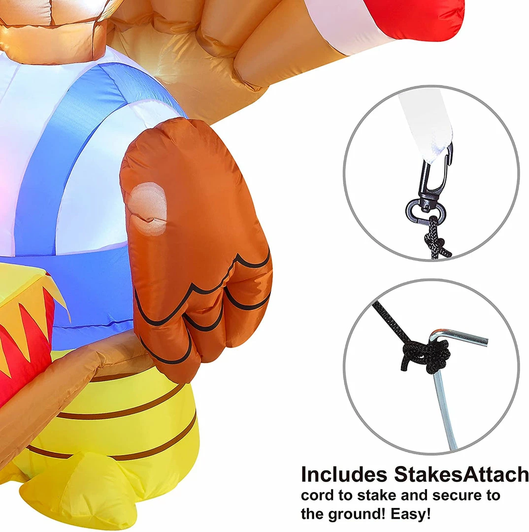 Joiedomi All Holiday Decor 6ft Turkey Carrying Three Pumpkins 4 Joiedomi All Holiday Decor 6ft Turkey Carrying Three Pumpkins