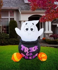 Joiedomi 5ft Halloween Inflatable Ghost Stuck In Cauldron 6 Joiedomi 5ft Halloween Inflatable Ghost Stuck In Cauldron
