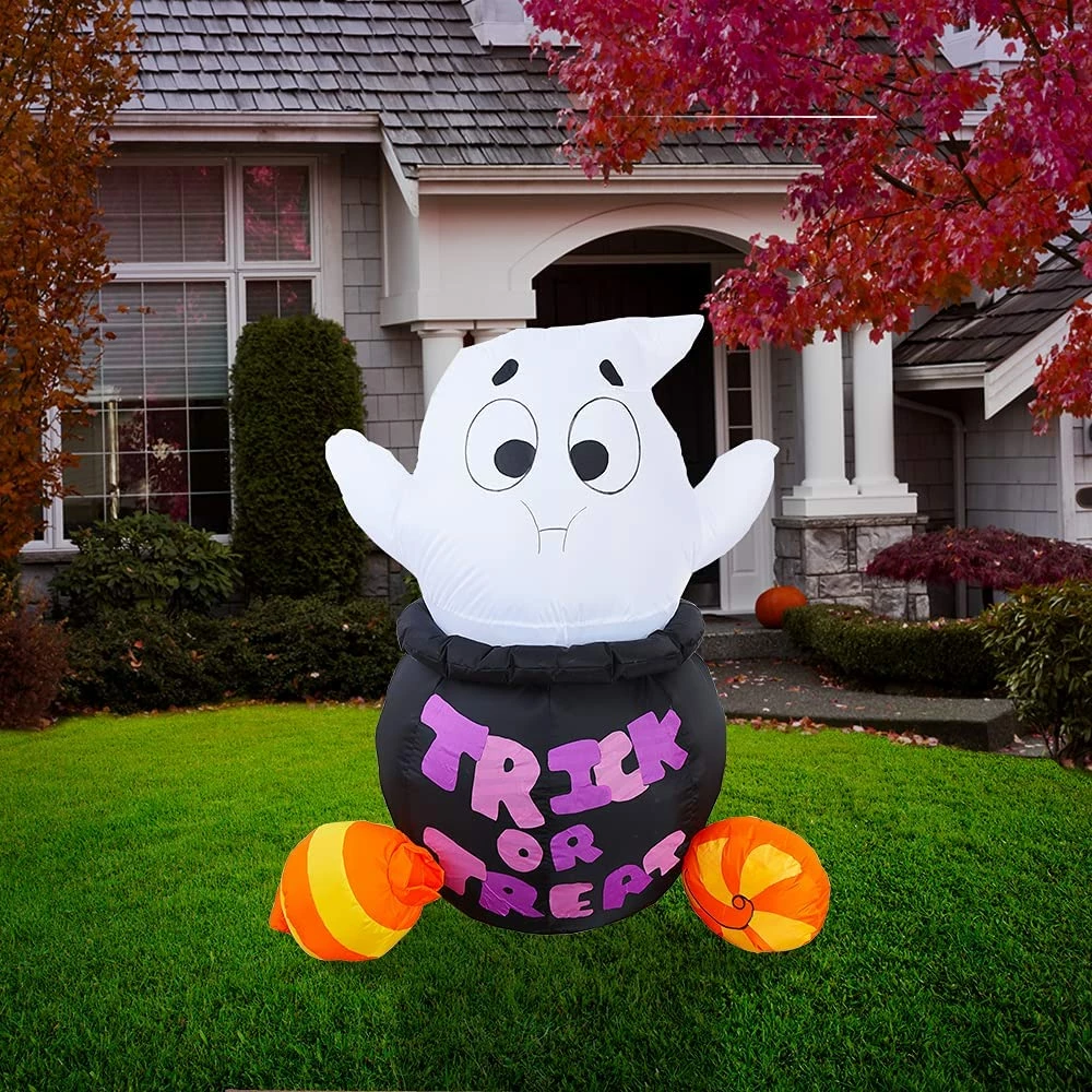 Joiedomi 5ft Halloween Inflatable Ghost Stuck In Cauldron 3 Joiedomi 5ft Halloween Inflatable Ghost Stuck In Cauldron