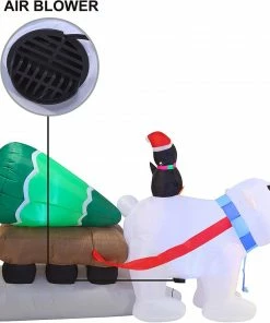 Joiedomi Inflatables 8ft Inflatable Polar Bear Dragging A Christmas Tree 9 Joiedomi Inflatables 8ft Inflatable Polar Bear Dragging A Christmas Tree