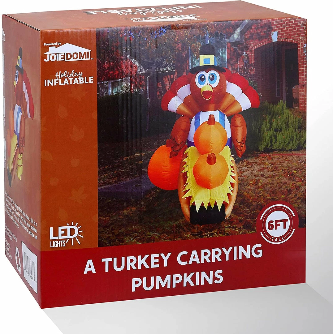 Joiedomi All Holiday Decor 6ft Turkey Carrying Three Pumpkins 7 Joiedomi All Holiday Decor 6ft Turkey Carrying Three Pumpkins