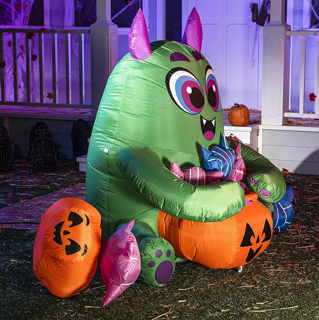 Joiedomi Inflatables 5ft Halloween Inflatable Monster Candy 2 Joiedomi Inflatables 5ft Halloween Inflatable Monster Candy