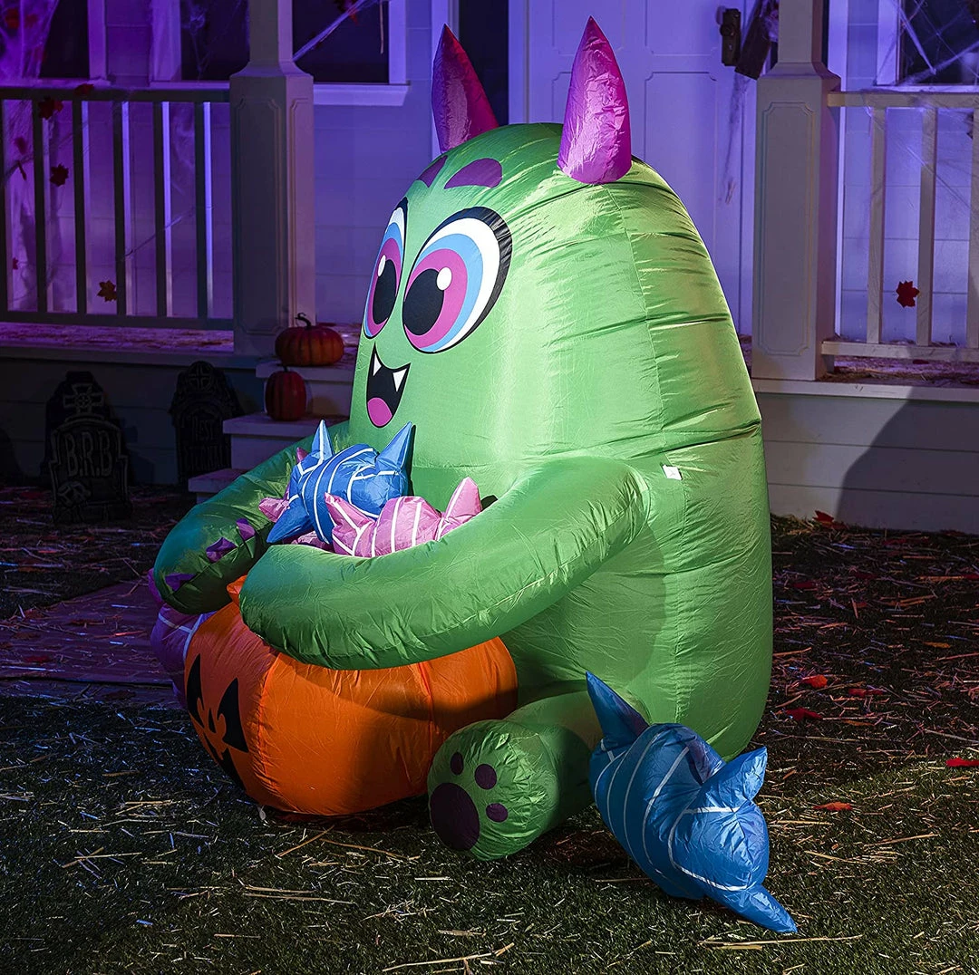 Joiedomi Inflatables 5ft Halloween Inflatable Monster Candy 3 Joiedomi Inflatables 5ft Halloween Inflatable Monster Candy
