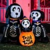 Joiedomi 6ft Halloween Skeleton Dog Family Set With Trick Or Treat Flag Inflatables