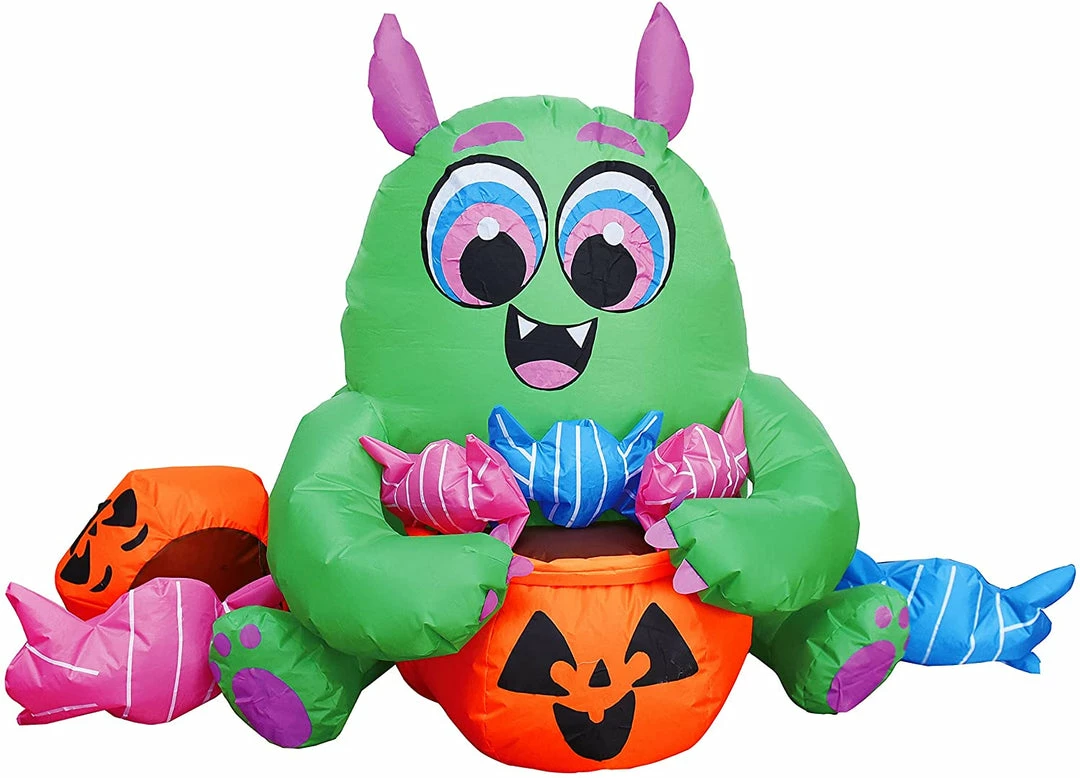 Joiedomi Inflatables 5ft Halloween Inflatable Monster Candy 4 Joiedomi Inflatables 5ft Halloween Inflatable Monster Candy