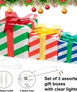Joiedomi Lights Christmas Lighted Boxes