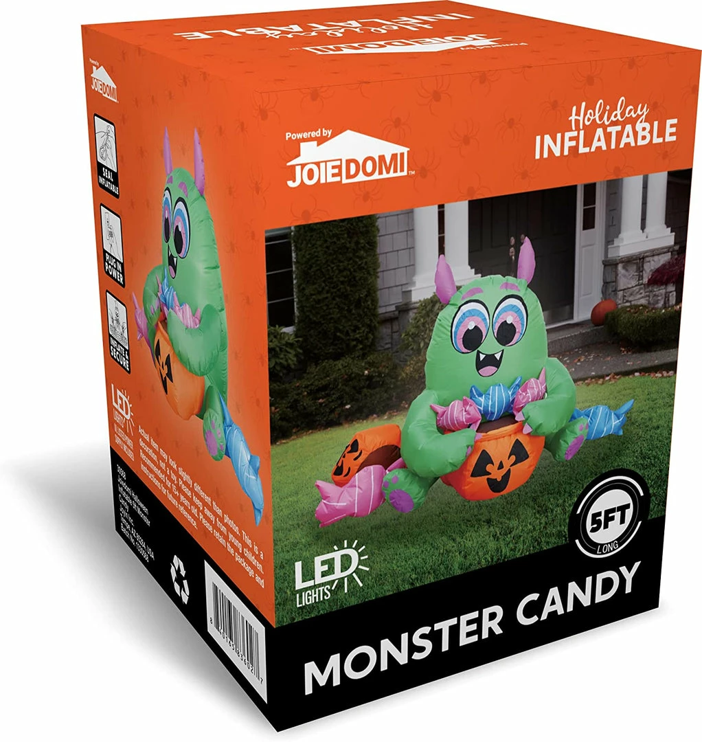 Joiedomi Inflatables 5ft Halloween Inflatable Monster Candy 5 Joiedomi Inflatables 5ft Halloween Inflatable Monster Candy