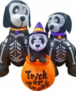 Joiedomi 6ft Halloween Skeleton Dog Family Set With Trick Or Treat Flag Inflatables 8 Joiedomi 6ft Halloween Skeleton Dog Family Set With Trick Or Treat Flag Inflatables