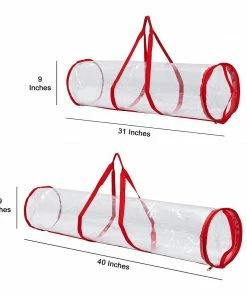 Joiedomi Clear Gift Wrap Organizers Set, 2 Pack (Red)
