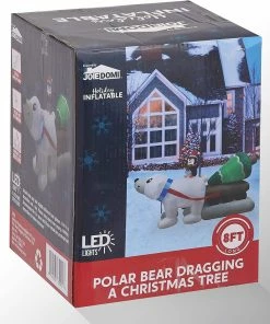 Joiedomi Inflatables 8ft Inflatable Polar Bear Dragging A Christmas Tree 13 Joiedomi Inflatables 8ft Inflatable Polar Bear Dragging A Christmas Tree