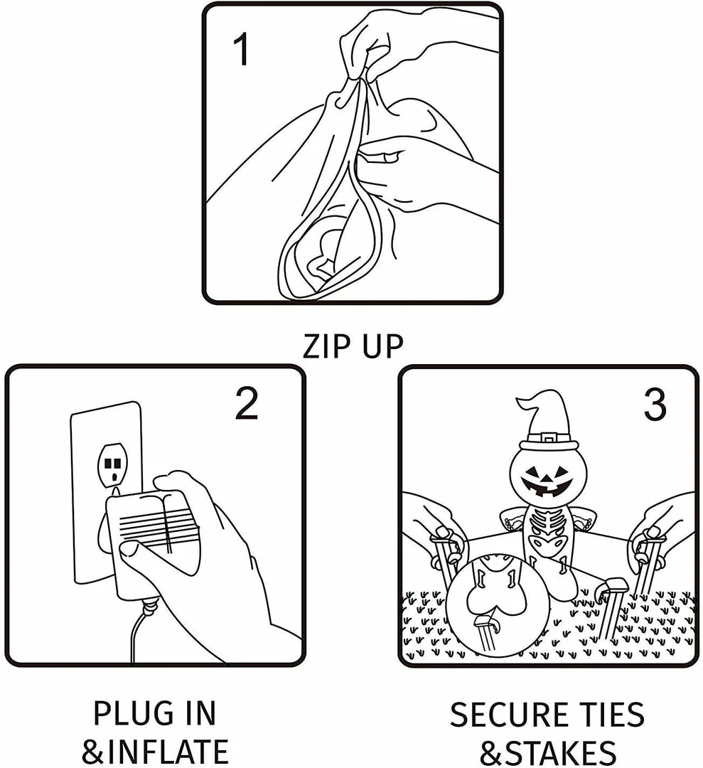 Joiedomi 7ft Inflatable Horizontal Ghost With Pumpkins 4 Joiedomi 7ft Inflatable Horizontal Ghost With Pumpkins