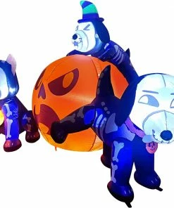 Joiedomi 6ft Halloween Skeleton Dog With Pumpkin Set 10 Joiedomi 6ft Halloween Skeleton Dog With Pumpkin Set