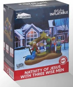 Joiedomi 6ft Inflatable Nativity Of Jesus With Three Wisemen