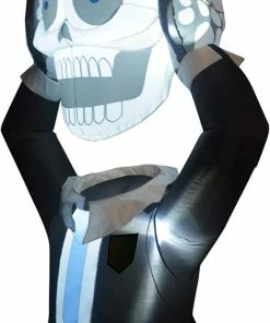 Joiedomi Inflatables 5ft Halloween Ground Breaker Skeleton Holding Head Inflatable
