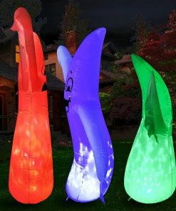 Joiedomi 3 In 1 Halloween Cute Ghosts Inflatable - 6ft 5ft & 4ft 6 Joiedomi 3 In 1 Halloween Cute Ghosts Inflatable - 6ft 5ft & 4ft