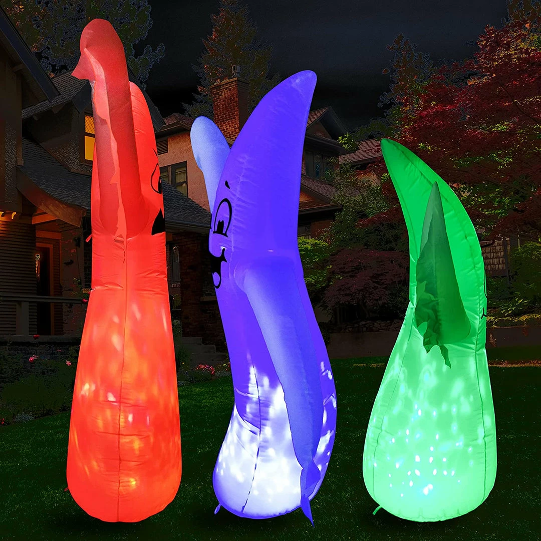 Joiedomi 3 In 1 Halloween Cute Ghosts Inflatable - 6ft 5ft & 4ft 3 Joiedomi 3 In 1 Halloween Cute Ghosts Inflatable - 6ft 5ft & 4ft