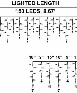 Joiedomi Net Lights 3×150 LED Christmas Icicle Lights Multicolor 5 Joiedomi Net Lights 3×150 LED Christmas Icicle Lights Multicolor