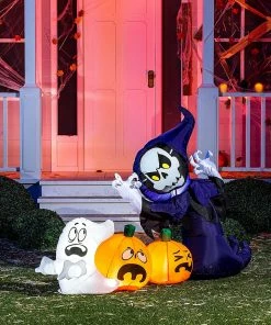 Joiedomi 6ft Halloween Inflatable Ghost Grim Reaper