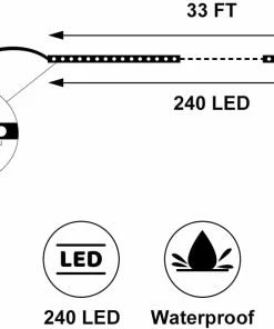 Joiedomi 240 LED Rope Lights, 33FT Warm White Strip Lights All Holiday Decor 9 Joiedomi 240 LED Rope Lights, 33FT Warm White Strip Lights All Holiday Decor