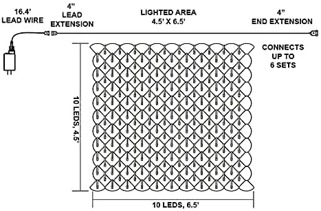 Joiedomi 4×100 LED Christmas Net Lights Multicolor 4 Joiedomi 4×100 LED Christmas Net Lights Multicolor