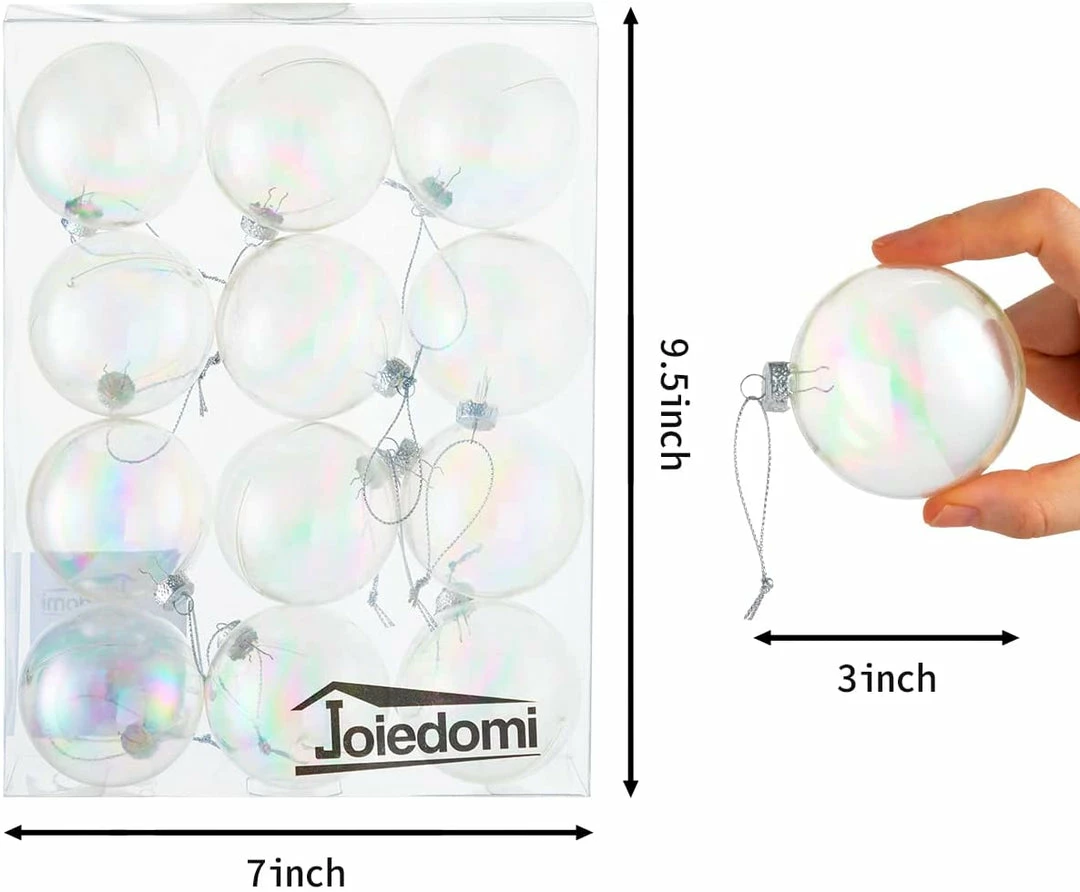 Joiedomi 12 Pcs 6'' Chrome Christmas Ball Ornaments All Holiday Decor 3 Joiedomi 12 Pcs 6'' Chrome Christmas Ball Ornaments All Holiday Decor