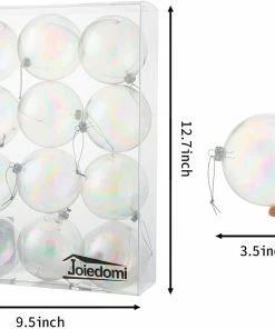 Joiedomi All Holiday Decor 12Pcs 3.5'' Chrome Christmas Ball Ornaments 5 Joiedomi All Holiday Decor 12Pcs 3.5'' Chrome Christmas Ball Ornaments