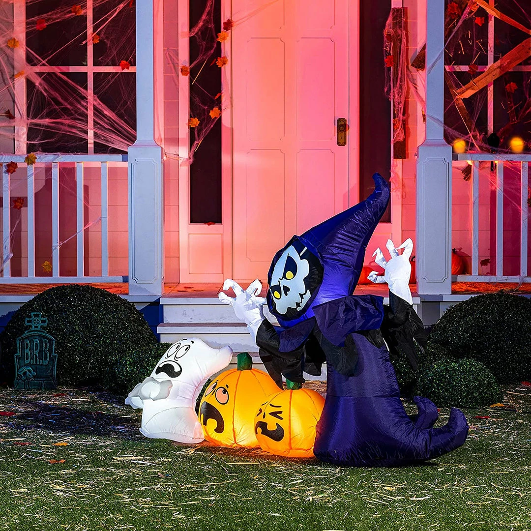 Joiedomi 6ft Halloween Inflatable Ghost Grim Reaper 3 Joiedomi 6ft Halloween Inflatable Ghost Grim Reaper