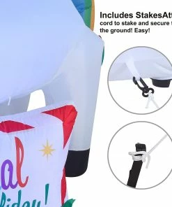 Joiedomi 6ft Unicorn With A Sign Christmas Inflatable 8 Joiedomi 6ft Unicorn With A Sign Christmas Inflatable