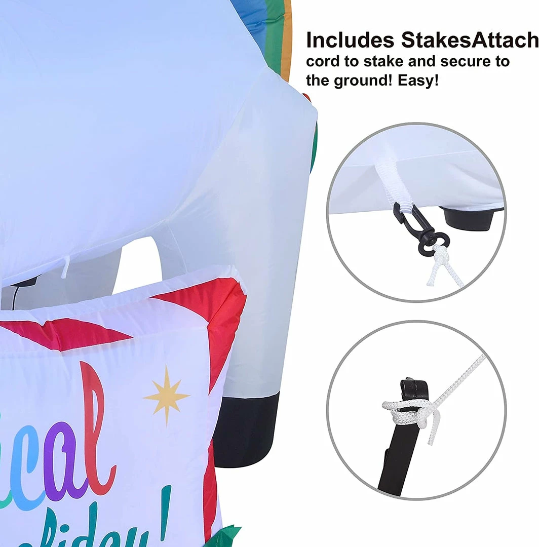 Joiedomi 6ft Unicorn With A Sign Christmas Inflatable 4 Joiedomi 6ft Unicorn With A Sign Christmas Inflatable