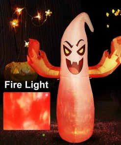 Joiedomi 8ft Halloween Flaming Hand Ghost With Fire Light