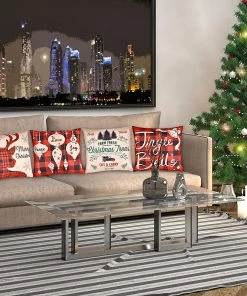 Joiedomi All Holiday Decor 18” Christmas Buffalo Pillow Covers