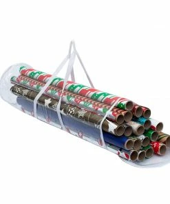 Joiedomi Clear Gift Wrap Organizers Set, 2 Pack (White)