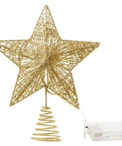 Joiedomi Christmas Tree Toppers, Glitter Gold Star Tree Topper Lighted With Warm White LED Christmas Trees 13 Joiedomi Christmas Tree Toppers, Glitter Gold Star Tree Topper Lighted With Warm White LED Christmas Trees