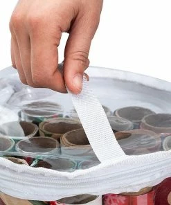 Joiedomi Clear Gift Wrap Organizers Set, 2 Pack (White)