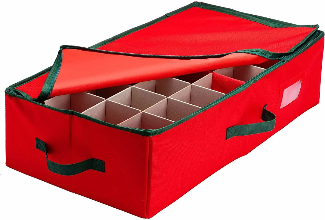 Joiedomi Organizer & Storage Underbed Christmas Ornament Oxford Storage Box (Red) 1 Joiedomi Organizer & Storage Underbed Christmas Ornament Oxford Storage Box (Red)
