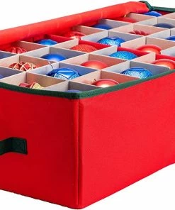 Joiedomi Organizer & Storage Underbed Christmas Ornament Oxford Storage Box (Red) 6 Joiedomi Organizer & Storage Underbed Christmas Ornament Oxford Storage Box (Red)