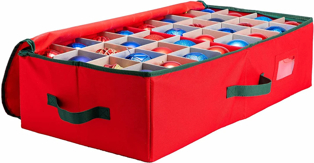 Joiedomi Organizer & Storage Underbed Christmas Ornament Oxford Storage Box (Red) 3 Joiedomi Organizer & Storage Underbed Christmas Ornament Oxford Storage Box (Red)
