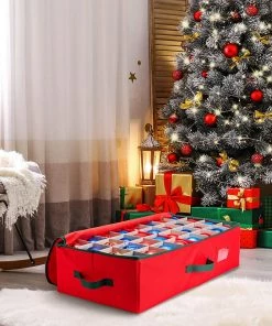 Joiedomi Organizer & Storage Underbed Christmas Ornament Oxford Storage Box (Red) 7 Joiedomi Organizer & Storage Underbed Christmas Ornament Oxford Storage Box (Red)