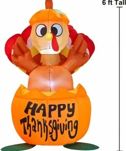 Joiedomi 6ft Thanksgiving Inflatable Turkey On Pumpkin 11 Joiedomi 6ft Thanksgiving Inflatable Turkey On Pumpkin