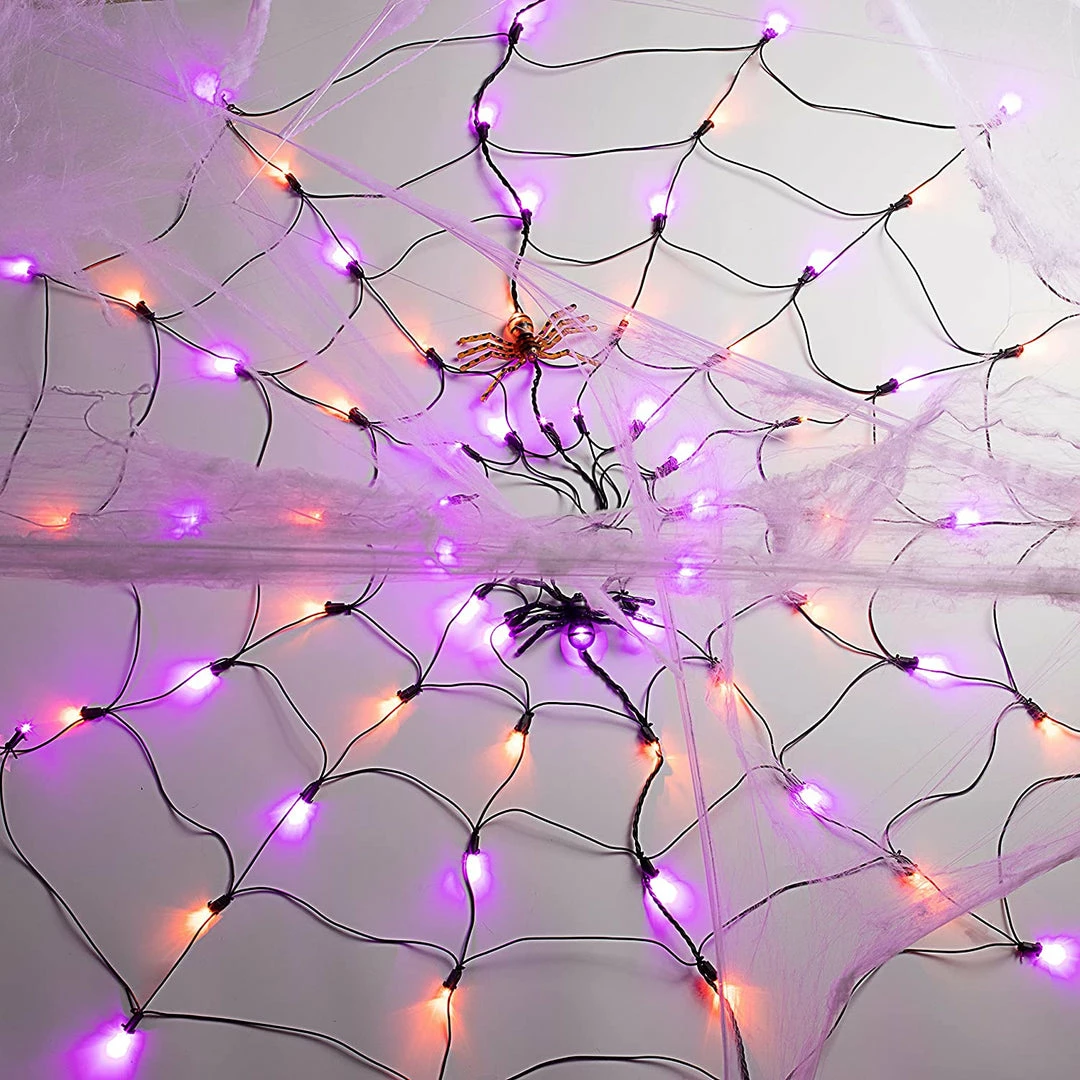 Joiedomi 59" Orange & Purple Spider Web All Holiday Decor 1 Joiedomi 59" Orange & Purple Spider Web All Holiday Decor